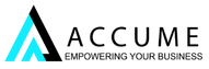 Accume company logo featuring, with the tagline 'EMPOWERING YOUR BUSINESS' below.