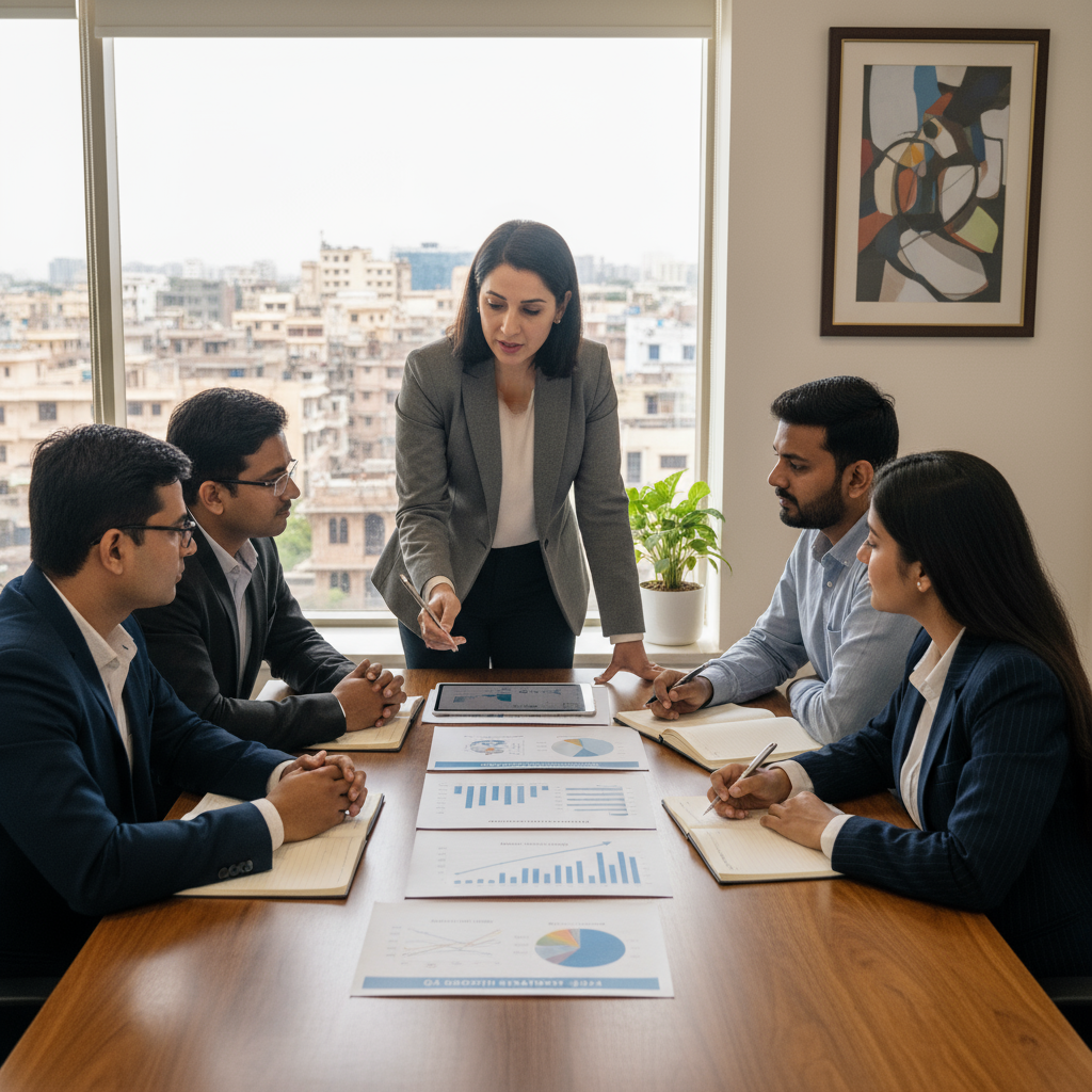 Management Consulting Insights & Strategies | Accume Business Consultant – Blog 3 Business consultant guiding SME clients in Indore office